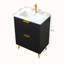 Ensemble de meuble-lavabo simple autoportant 24 po avec plateau en céramique 24 po-611090482