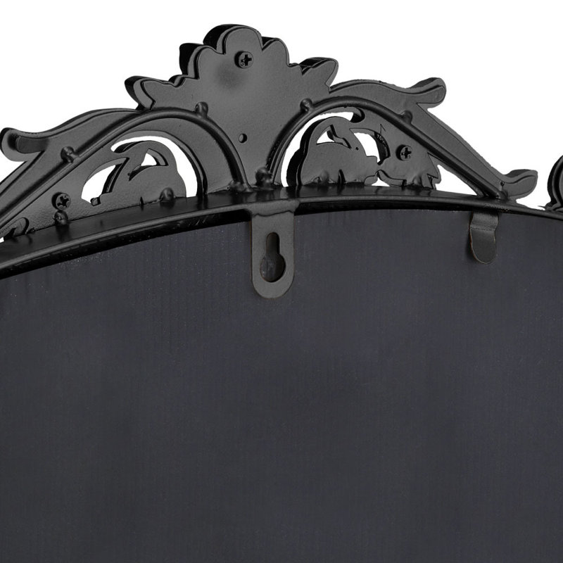 Dungonnell Iron Arch Mirror, 120cm H x 60cm W, Black