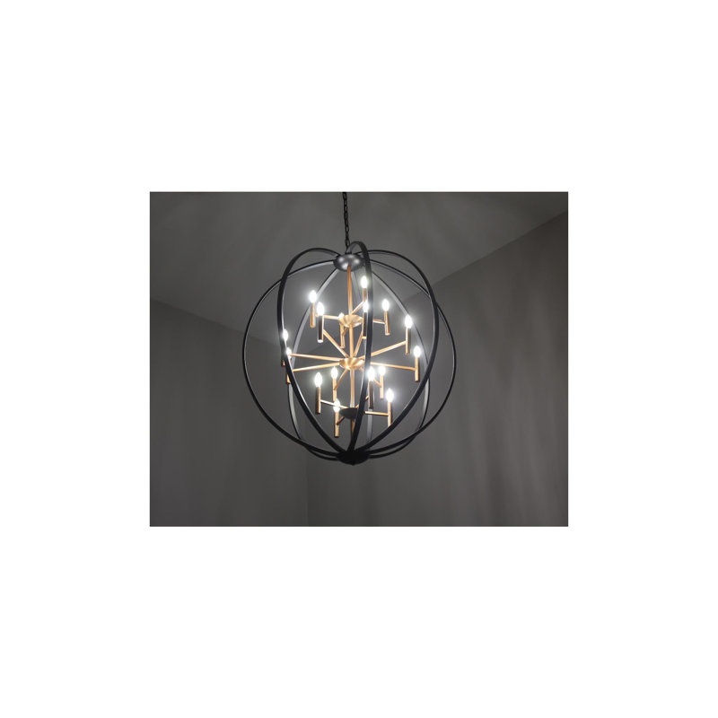 Euclid 12-Light Globe Pendant, Spanish Bronze