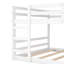 Lit double superposé au-dessus avec finition blanche - Bois de pin fabriqué et matériaux de qualité commerciale-663235942