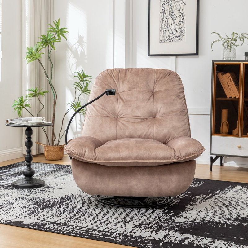 Fauteuil inclinable pivotant, Brun clair