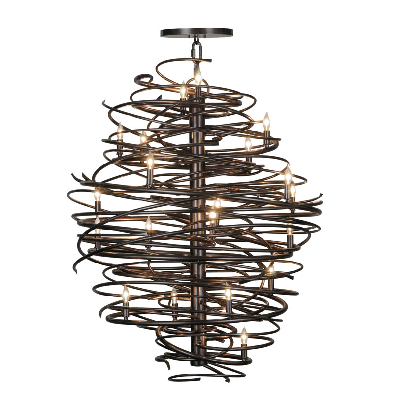 Cyclone 20 - Light Dimmable Geometric Chandelier