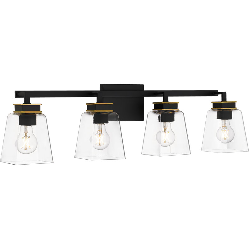 Adakras 4-Light Matte Black Bath Light, 4
