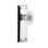 Grandeur Fifth Avenue Plate Privacy with Burgundy Crystal Door Knob