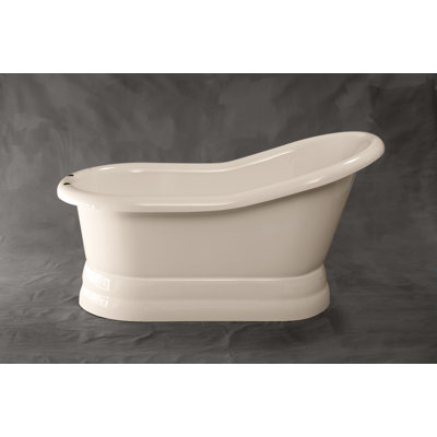 Baignoire à piédestal simple en acrylique 5 pi sans trous pour robinet Madrone