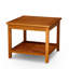 Sleek Eucalyptus 2-Shelf Outdoor Side Table