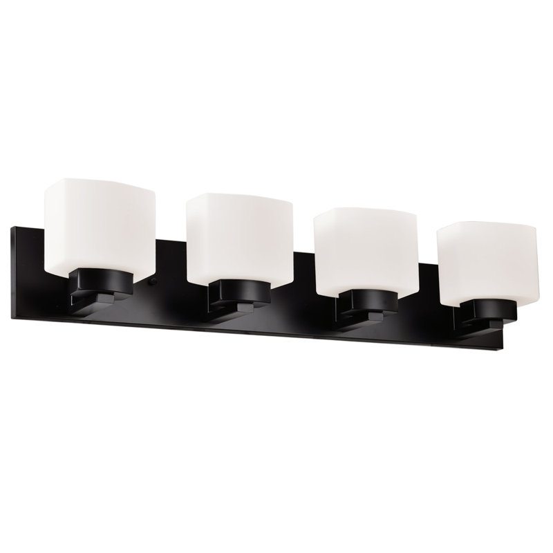 Adelie Dimmable Vanity Light, 4, Matte Black