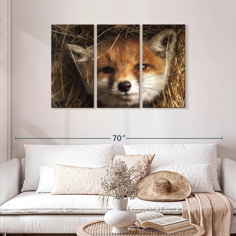 Peekaboo Fox, 28" H x 45" W