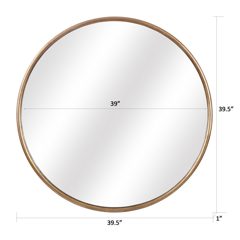 Chanavia Metal Flat Mirror, Gold