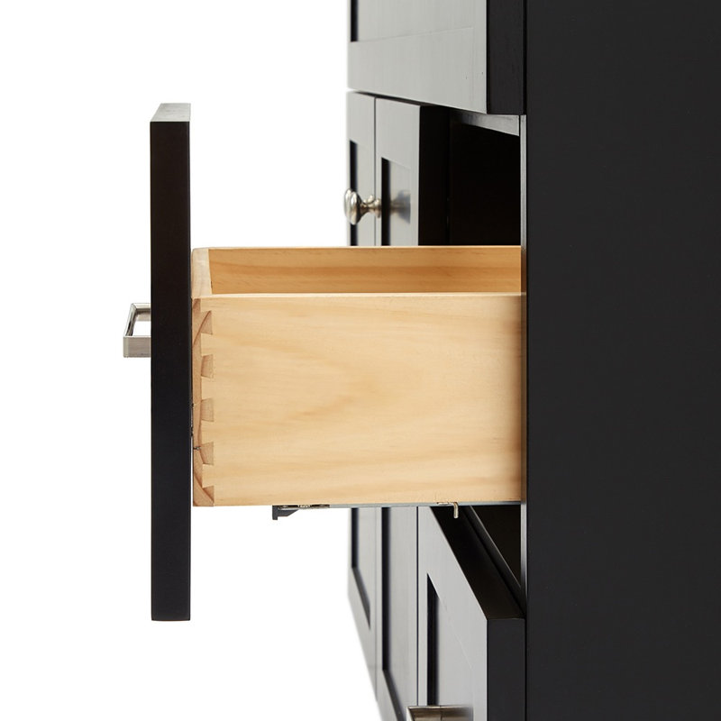 Ensemble de meuble-lavabo simple 43 po Partham, Noir