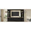 Console média arquée noire, meuble télé 106 pouces et unité de divertissement, rangement polyvalent avec tablettes ouvertes à grain de bois à ouverture lisse, fonctionnel pour le salon, bien conçu-1145793759