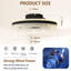 20" Smart Silent Ceiling Fan With Light – Crystal Flush Mount LED Fan Lamp With Hidden Blades And Natural Airflow System, Designed For Bedroom, Kids' Room And Study