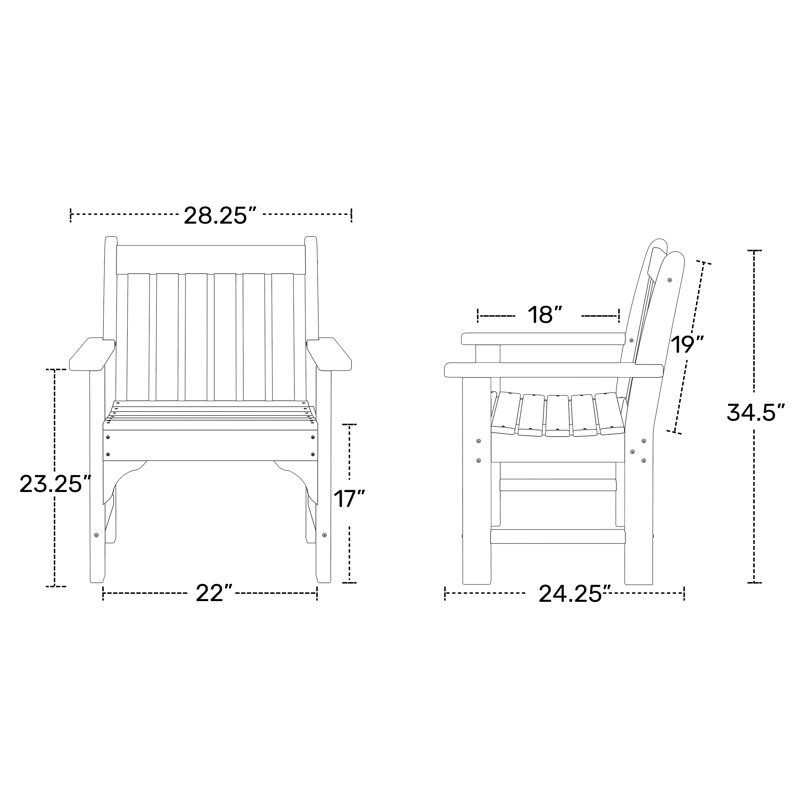 Laguna Abbeville Poly Garden Arm Chair (Set Of 4), Red