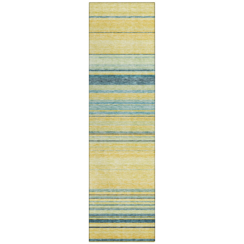 Chayden Washable Striped Indoor / Outdoor Rug, Runner 2'3" x 7'6"