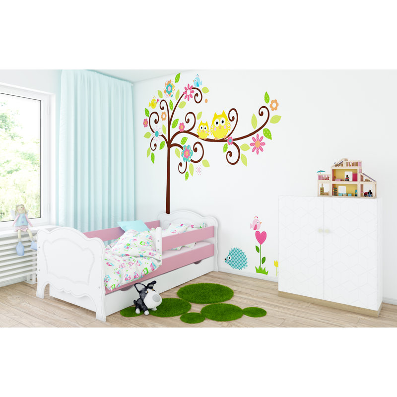 Lawson Cabin Bed with Storage Included, Pink, European Toddler (80 x 160 cm)