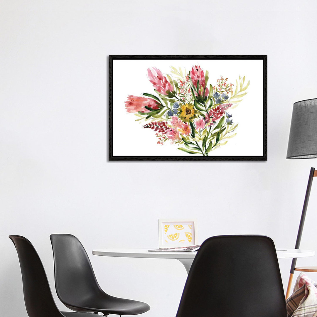 Protea Bouquet von Sara Berrenson - Galerie-verpackte Leinwand Giclée auf Leinwand