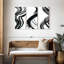 Impression sur toile Wispy Black Brush Strokes-93025576