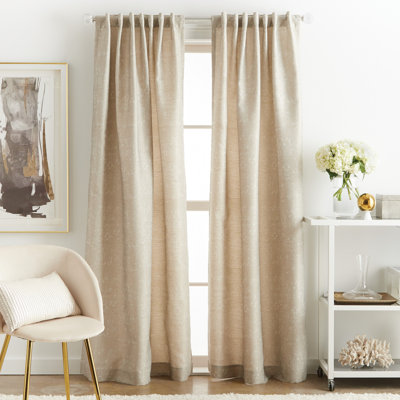 Fresco Solid Semi-Sheer Rod Pocket Curtain Panels