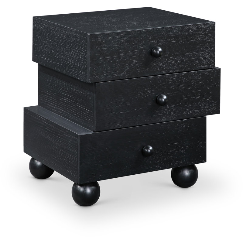 Deluca Night Stand, Black