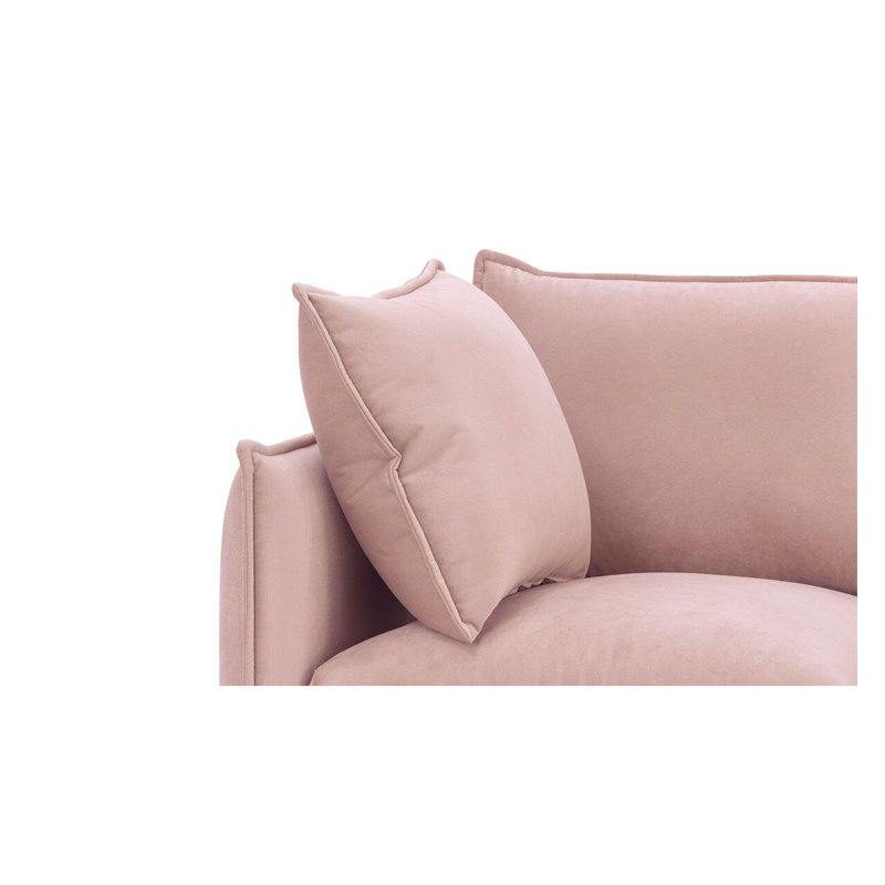 Neptali 2 Seater Velvet Sofa, Light Pink