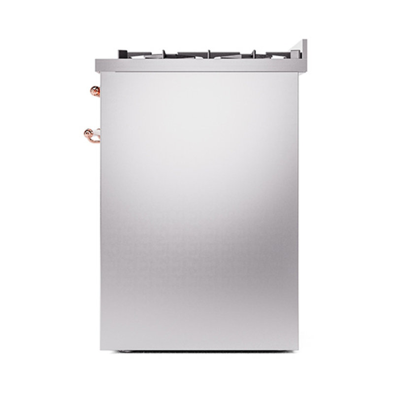 ILVE Nostalgie II Noblesse 30 in Dual Fuel Range, Stainless Steel/Copper, Natural Gas