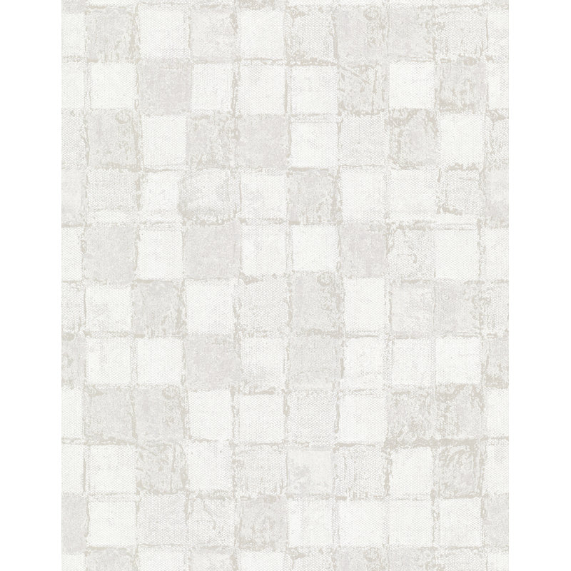 Varak Geometric Metallic Wallpaper Roll, Off-White