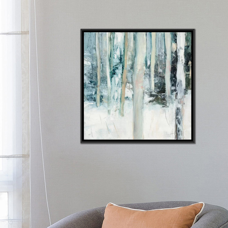 «Winter Woods I», reproduction d'impression sur toile tendue, H 18 po x l 18 po x P 1,5 po, Toile avec cadre noir
