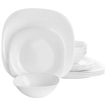 Recycled Glass Dinnerware, Set of 18 - Sand