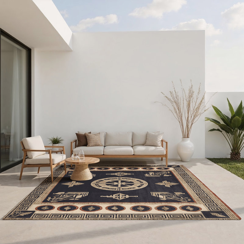 Corinthian Coil Indoor And Outdoor Area Rug, Rectangle 2' x 3'