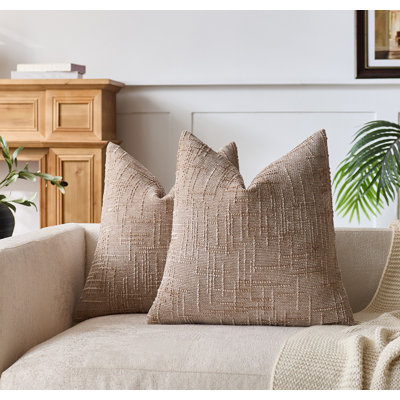 Textured Chenille Throw Pillow Covers