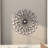 Modern Multi Colored Metal Sunburst Wall Decor with Marble Inspired Accents 27" x 27" x 1"