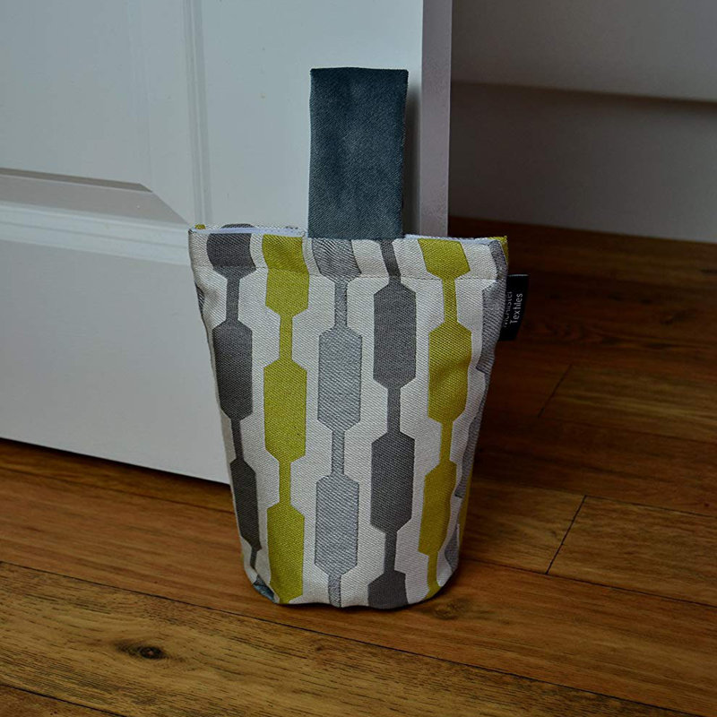 Zebedee Door Wedge Weighted Floor Stop, Ochre/Grey
