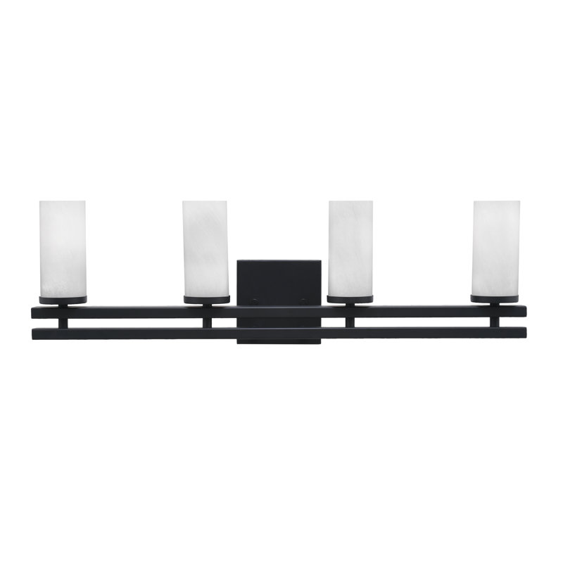 Belmont 4 Light Bath Bar, Black