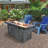 Sunbeam Grange Resin Propane Fire Pit Table