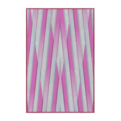 Tapis de zone rose à motif