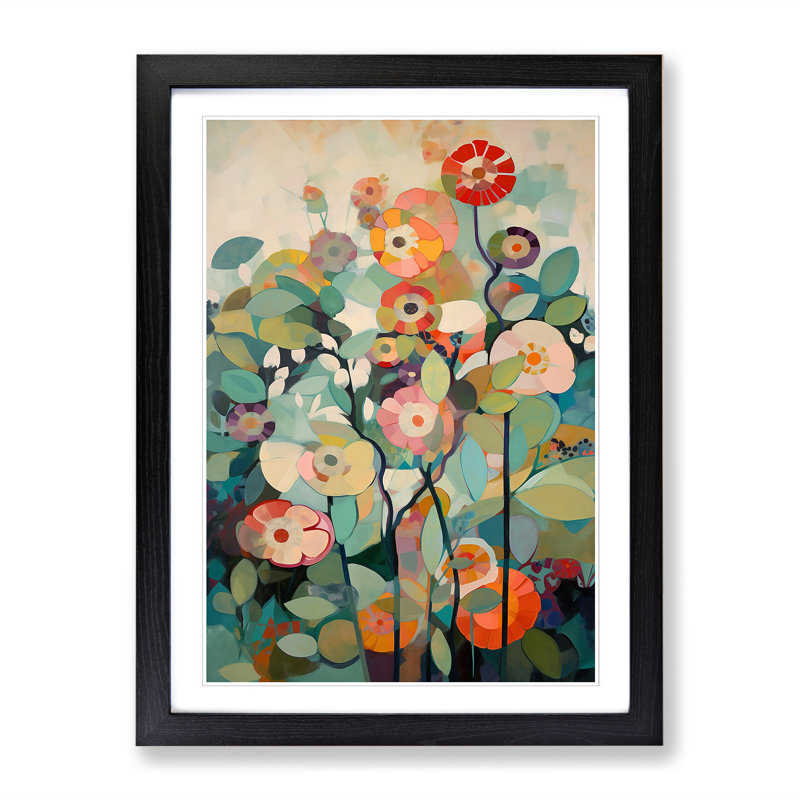 FRM-V0523-962X Flowers Orphism Vol.4 - Print, Black, 34cm H x 25cm W x 2cm D