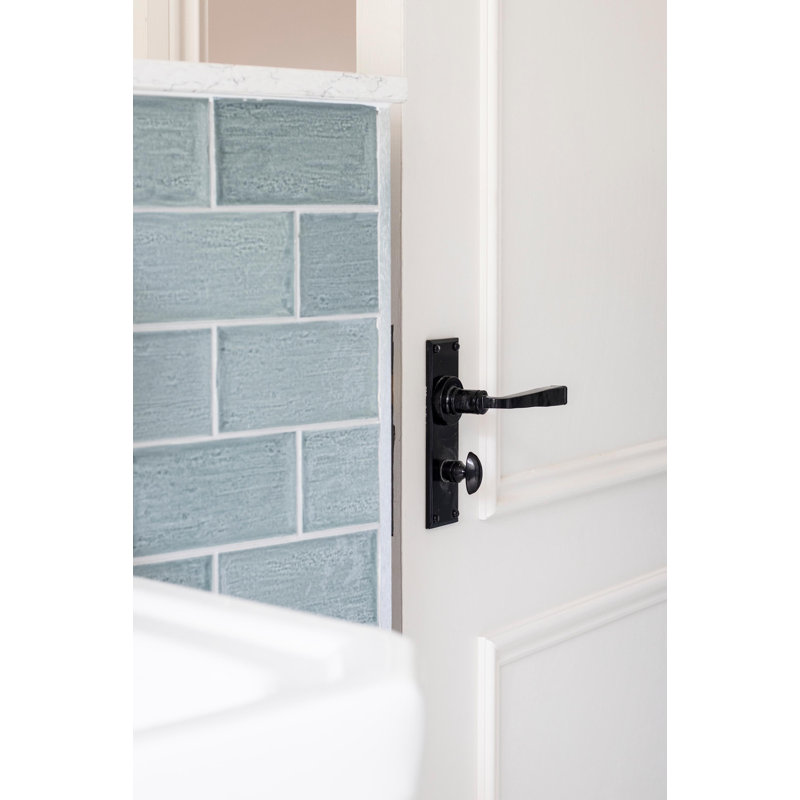 Avon Bathroom Door Handle, Black