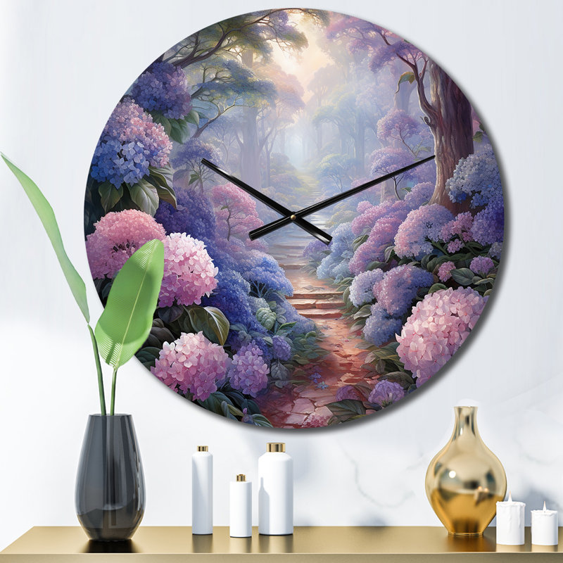 Daejuan - Horloge murale florale, Petit