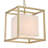 1-light Square Gold 12-inch Pendant