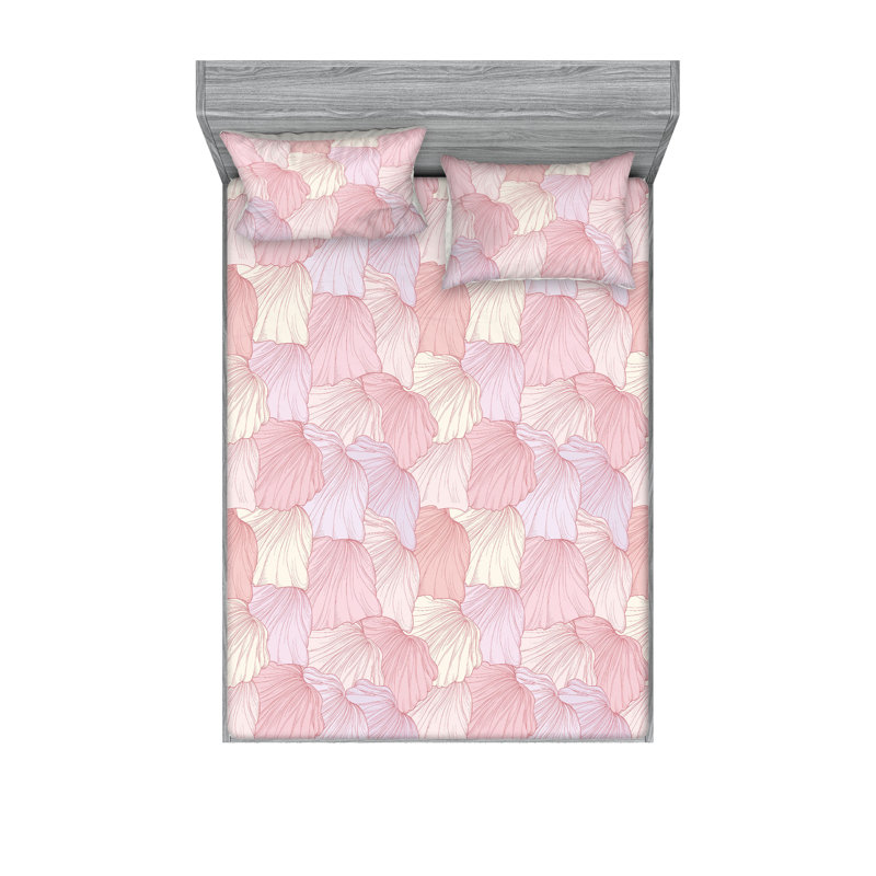 Drap-housse et taie décorative Ambesonne, Ensemble de draps pour grand lit avec 2 taies d'or