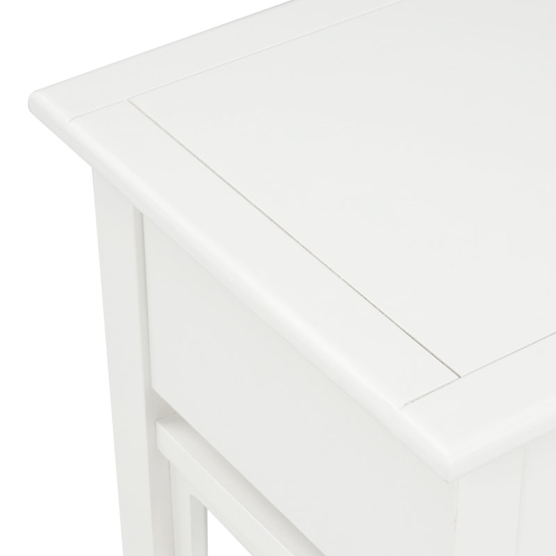 Console en bois massif 29,82 po Haverton, Blanc