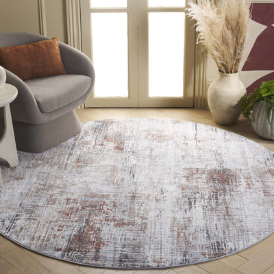 Tapis rouille / gris Vogue 117