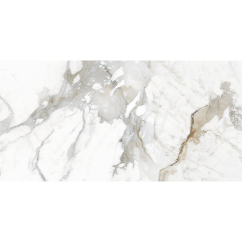 19.3" x 38.6" Porcelain Marble Look Wall & Floor Tile