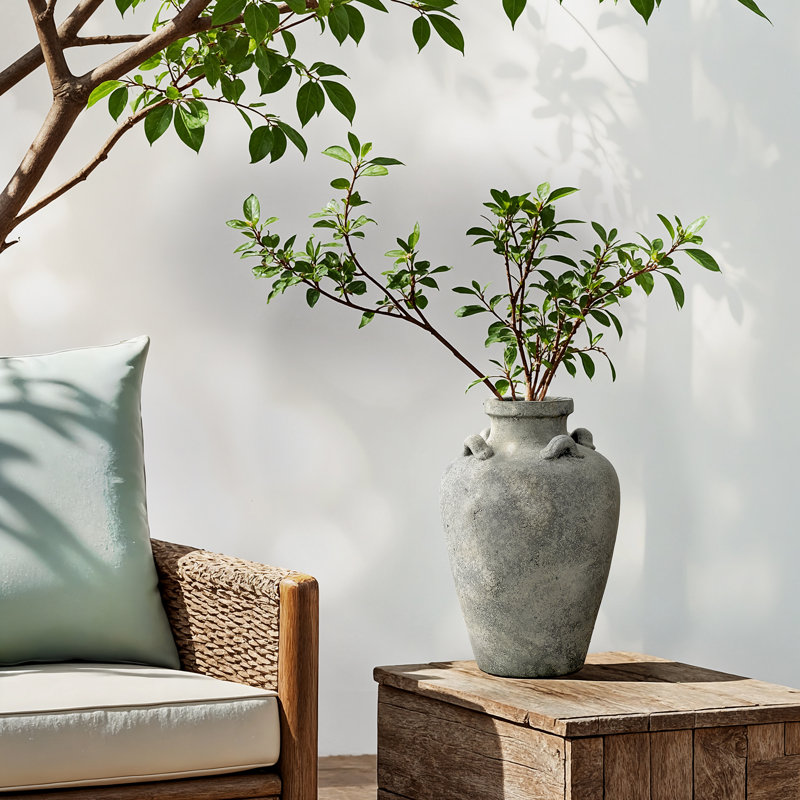 Vase de table 15 "H Rustic Grey
