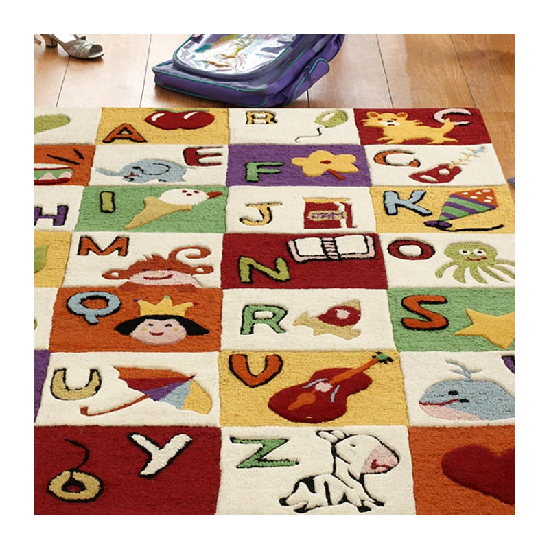 Tapis Adamo Alphabet Expressions, Rectangle 3 pi 6 po x 5 pi 6 po