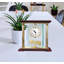 Horloge de bureau en verre Premium Gold Cadeau d'anniversaire de mariage unique-68776894