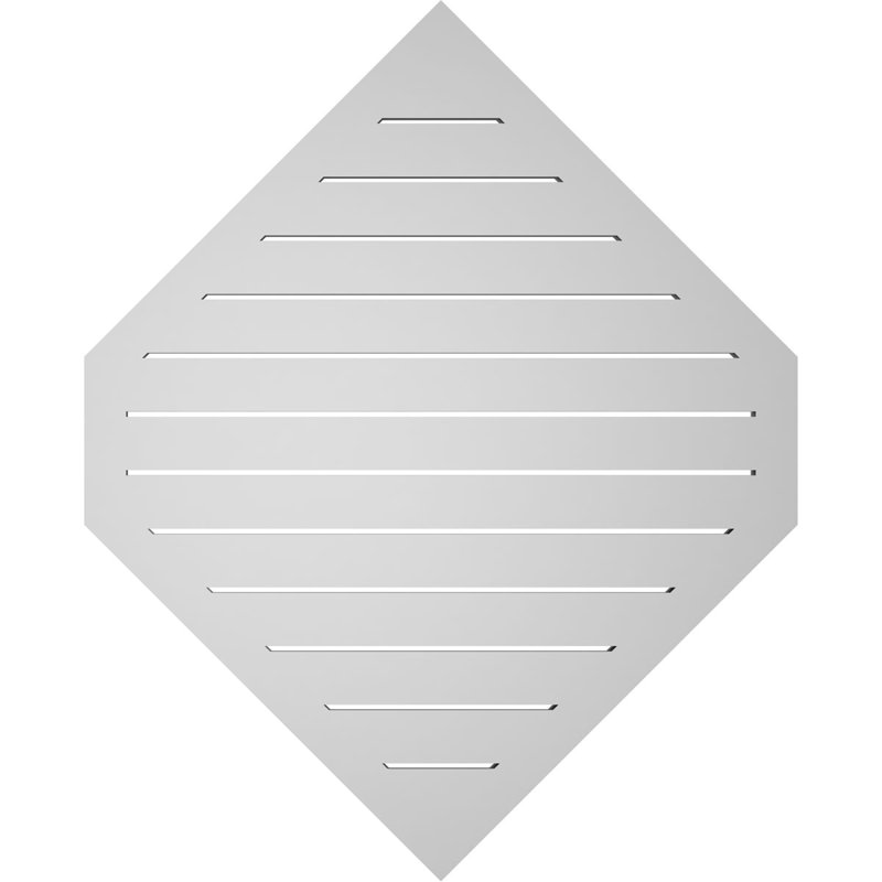 Vertical Peaked Surface Mount Signature Urethane Functional Gable Vent 12/12 Pitch, Primed Tan, 1.5" H x 34" W x 42" L
