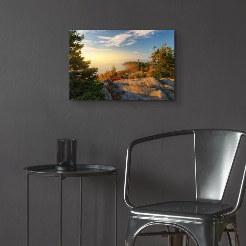 «Gorham Mountain Autumn» par Rick Berk, art mural en verre acrylique, H 24 po x l 36 po x P 0,2 po