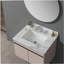 Comptoir en marbre de 31 po, avec îlot rectangulaire encastré et plateau de meuble-lavabo à panneau de 4 po de hauteur résistant à l'eau