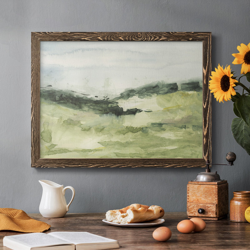 Hill Scramble II, peinture sur toile encadrée, H 18 po x l 26 po x P 1,5 po, Noyer